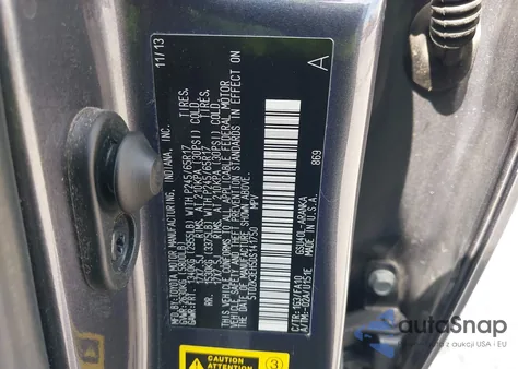 2013 Toyota Highlander Base Plus V6 from USA, damaged, VIN 5TDZK3EH5DS141750